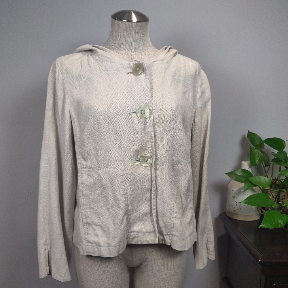 J. Jill 100% Hemp Cropped Boho Jacket